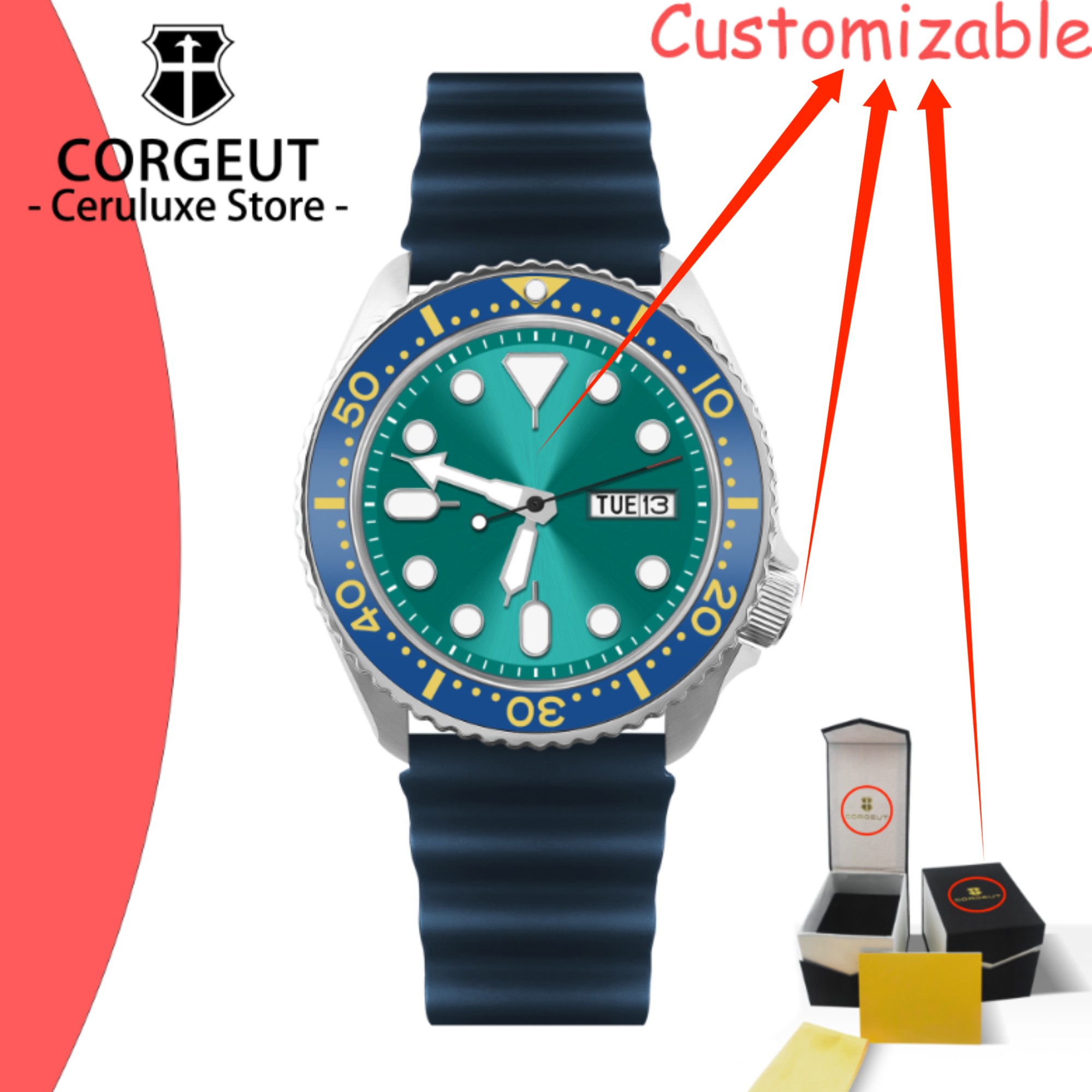 Luxury Watch Vintage - Jam Tangan Pria Mekanik CUSTOM Logo