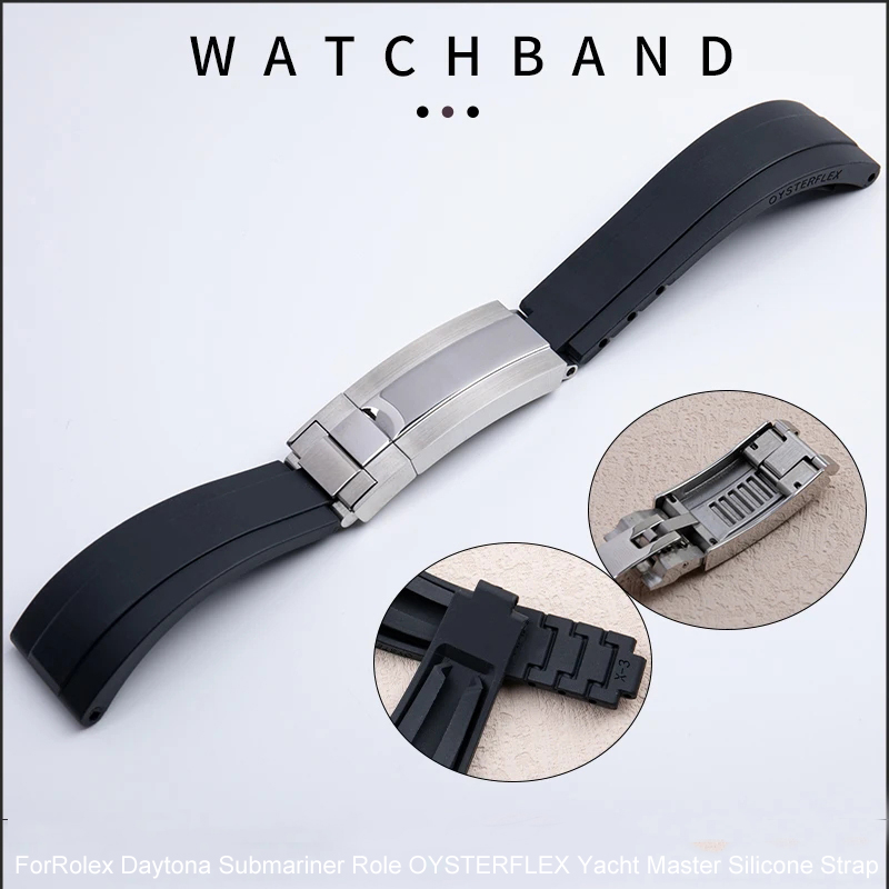 Luxury Watch Rolex - Tali Jam Tangan Gesper Pendek Karet
