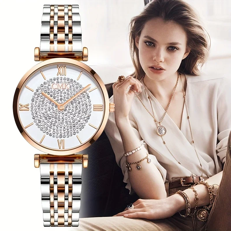 Luxury Watch Vintage - Jam tangan kuarsa Dial angka Romawi,