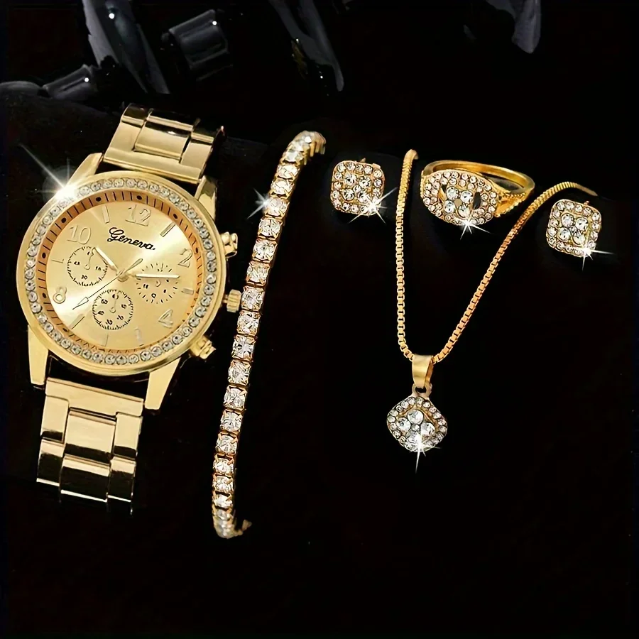 Luxury Watch Gift For Her - Jam Tangan Kuarsa Berhias Rhinestone Mewah,