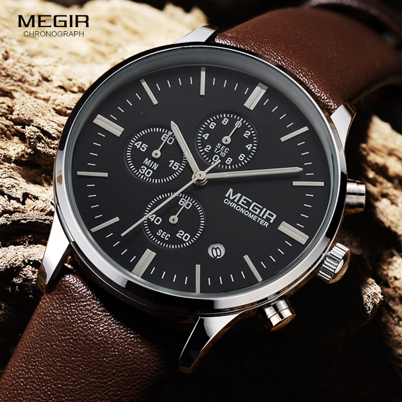 Megir Kuarsa Jam Tangan Pria L - Luxury Watch Green Dial ulasan dan harga