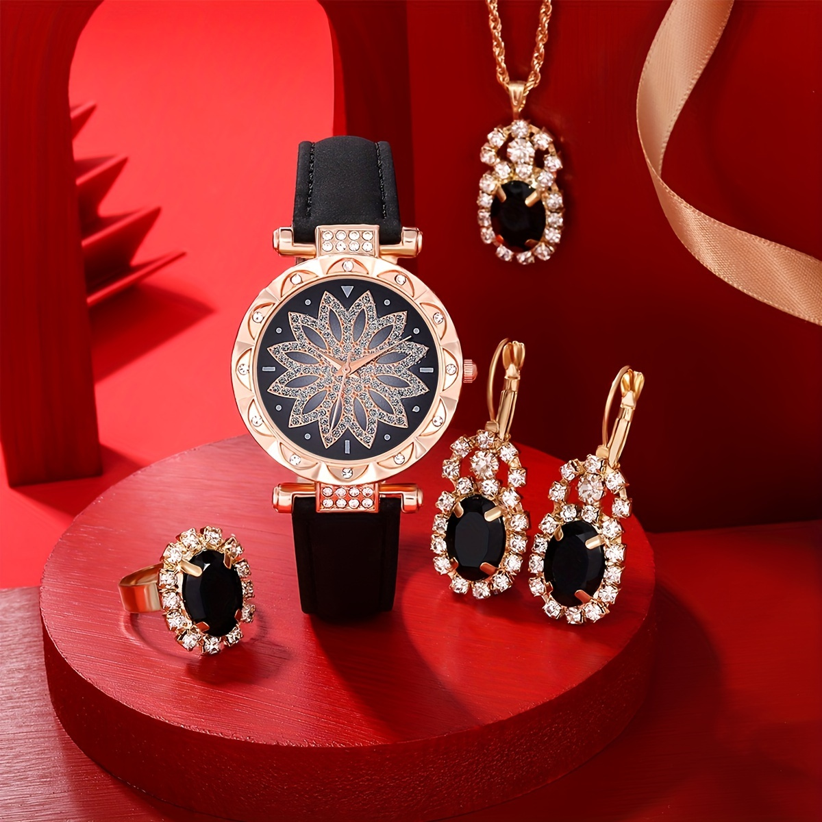 Jam Tangan Quartz Berhias Batu - Luxury Watch Gift For Her ulasan dan harga