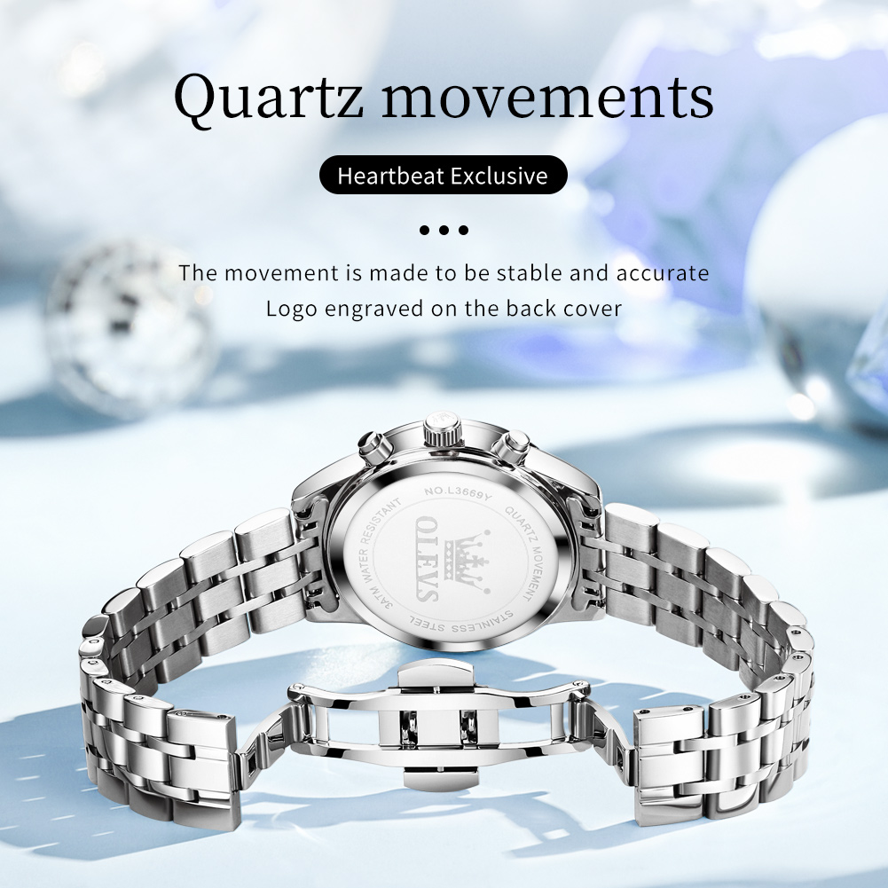 OLEVS Jam Tangan Wanita Jam Ku - Luxury Watch Green Dial ulasan dan harga