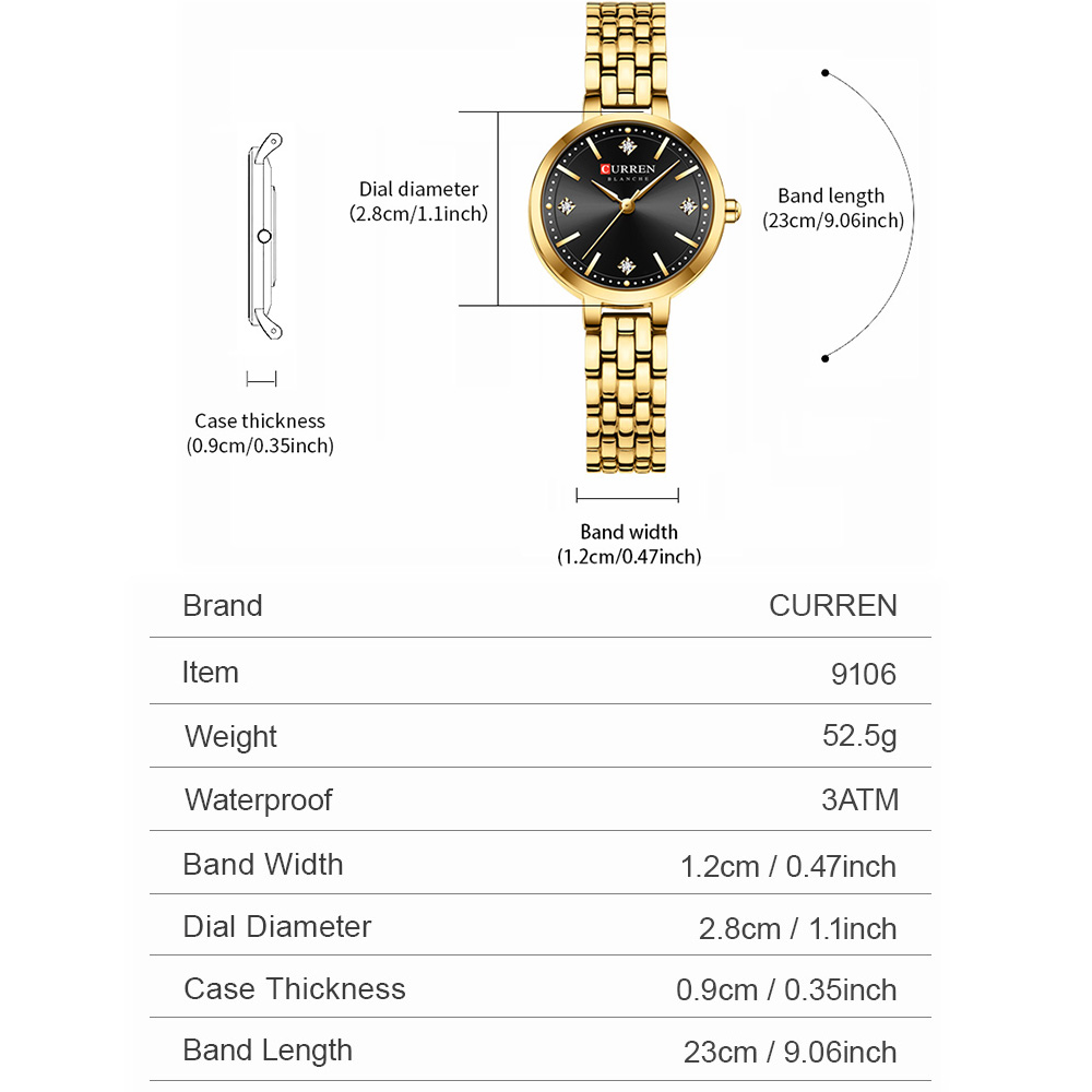 CURREN Jam Tangan Wanita Minim - Luxury Watch Gift For Her ulasan dan harga